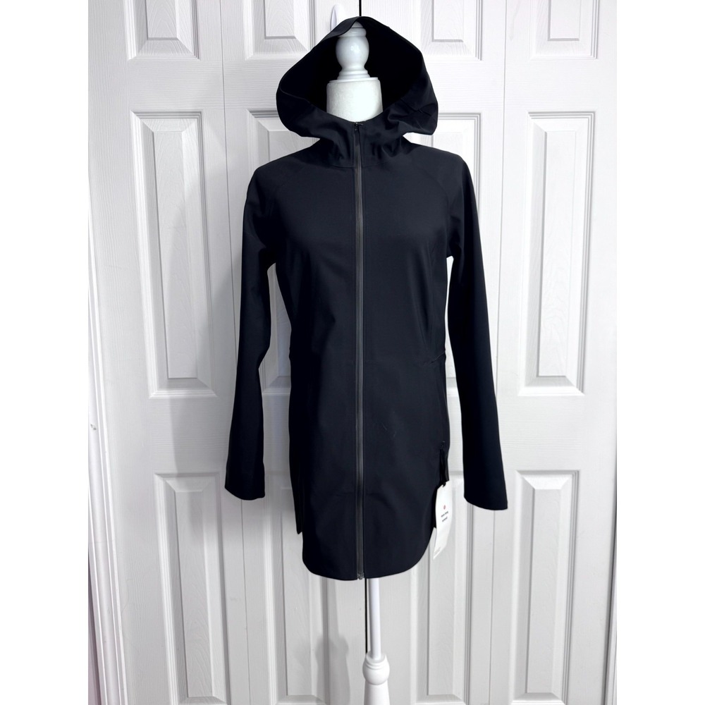 Lululemon Glyde Along‎ Softshell Jacket Women's 4 Black Full Zip Long Sleeve